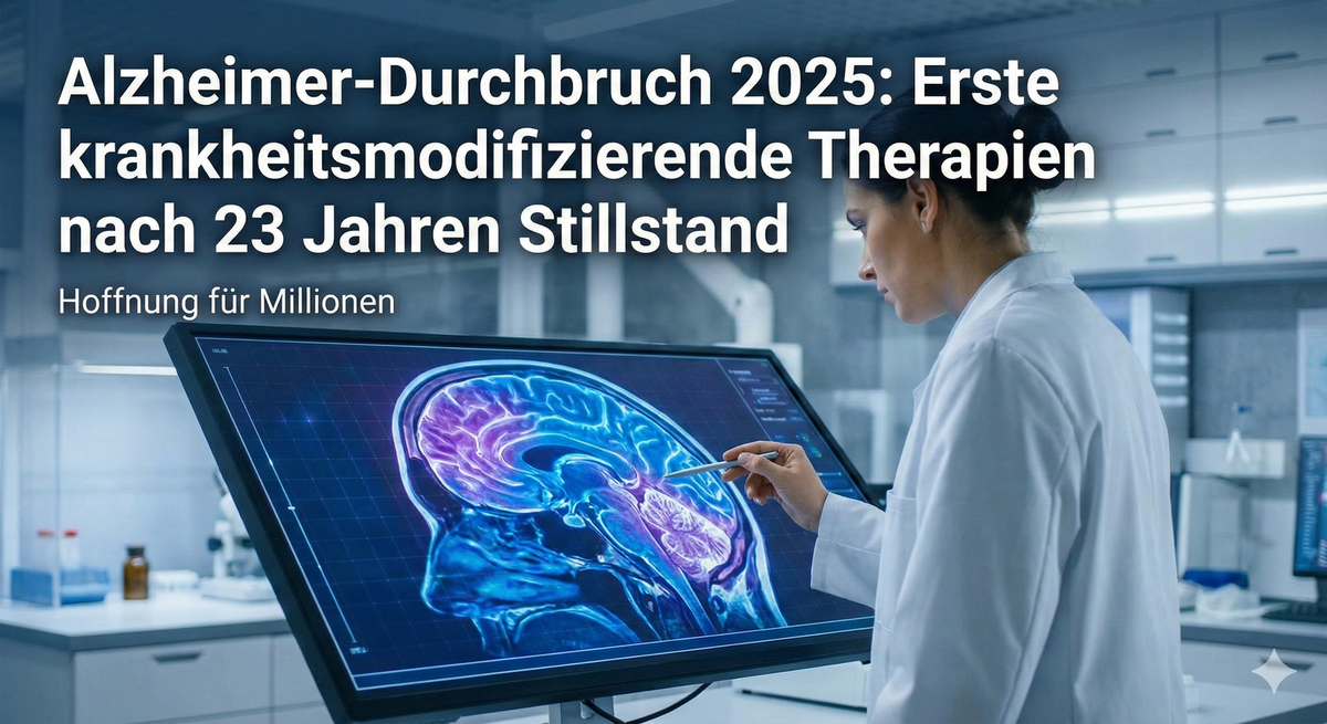 Alzheimer-Durchbruch 2025: Erste krankheitsmodifizierende Therapien nach 23 Jahren Stillstand