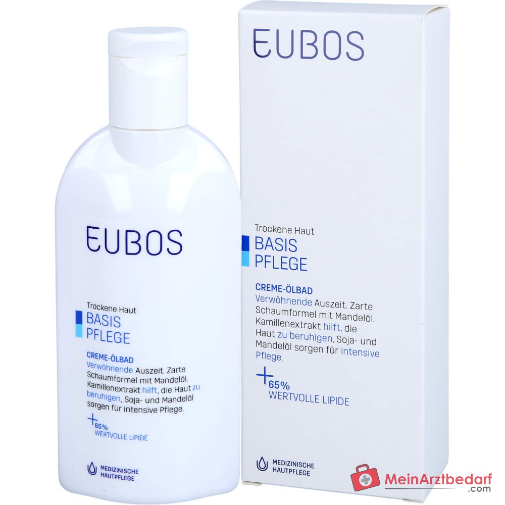 Eubos Creme Ölbad Süßmandelöl / Sojaöl / Polidocanol / Kamillenextrakt Bad, 200 ml.