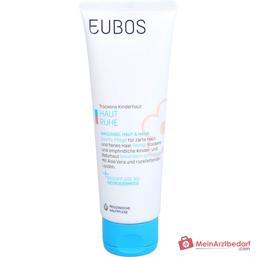 Eubos Kinder Haut Ruhe Waschgel Aloe Vera / Meeresmineralien / Lavendelöl Gel, 125 ml.