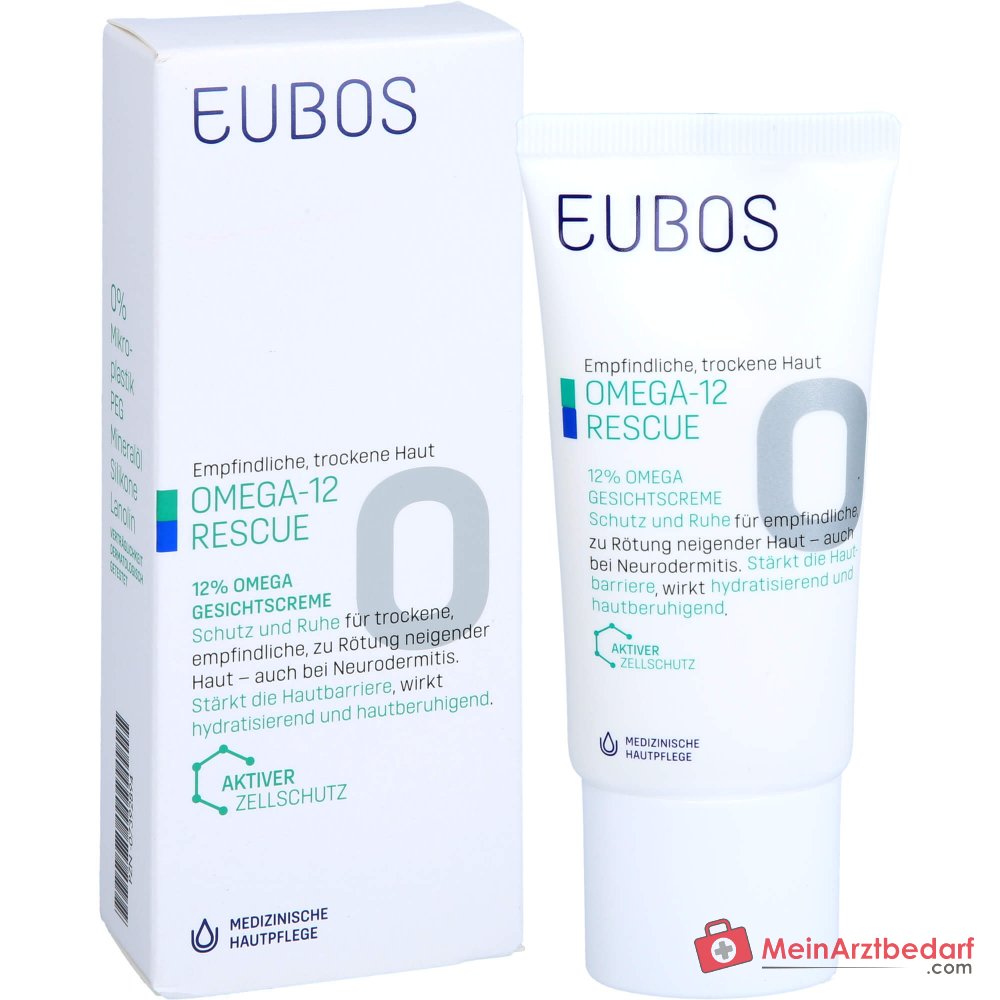 Eubos Omega Gesichtscreme Omega-3 / Omega-6 / Omega-9 Fettsäuren Creme, 50 ml.