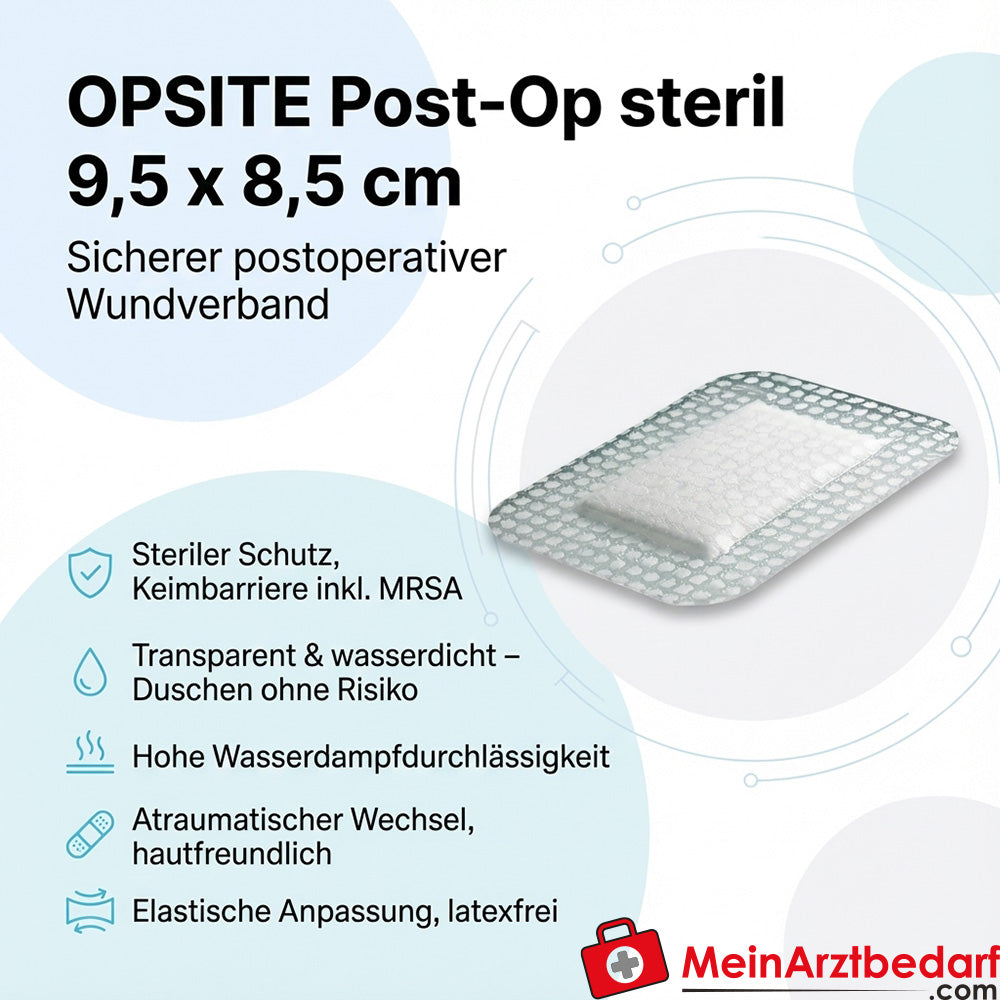 OPSITE Pansement post-opératoire stérile 9,5 x 8,5 cm 5 pièces