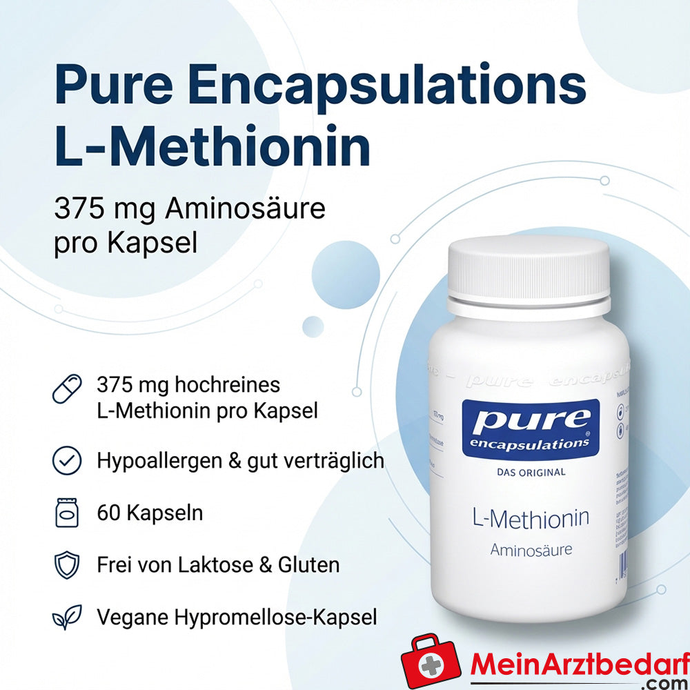 Pure Encapsulations L-Methionine 375 mg Capsules 60 Capsules
