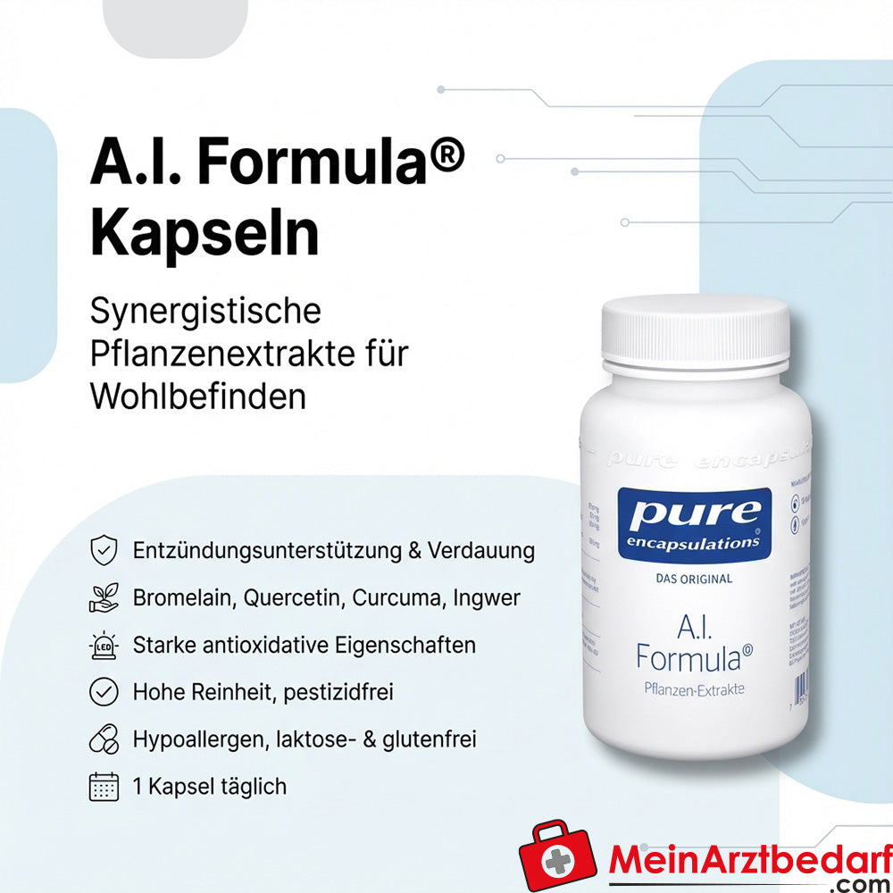 Pure Encapsulations A.I. Formula Capsules 60 kapsułek Bromelaina, kwercetyna, kurkuma, imbir