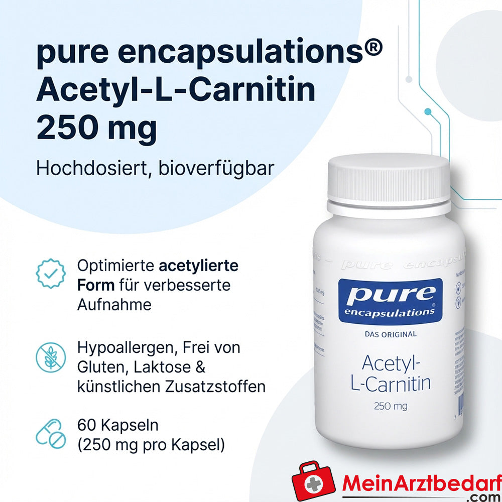 Pure Encapsulations Acetyl-L-Carnitine 250 mg Capsules 60 Capsules
