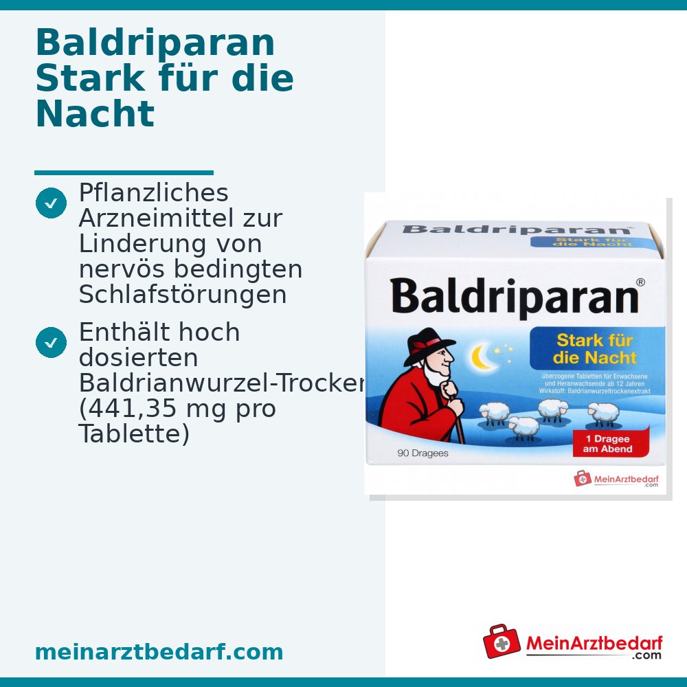 Baldriparan Forte per la notte 441,35 mg di radice di valeriana estratto secco compresse rivestite