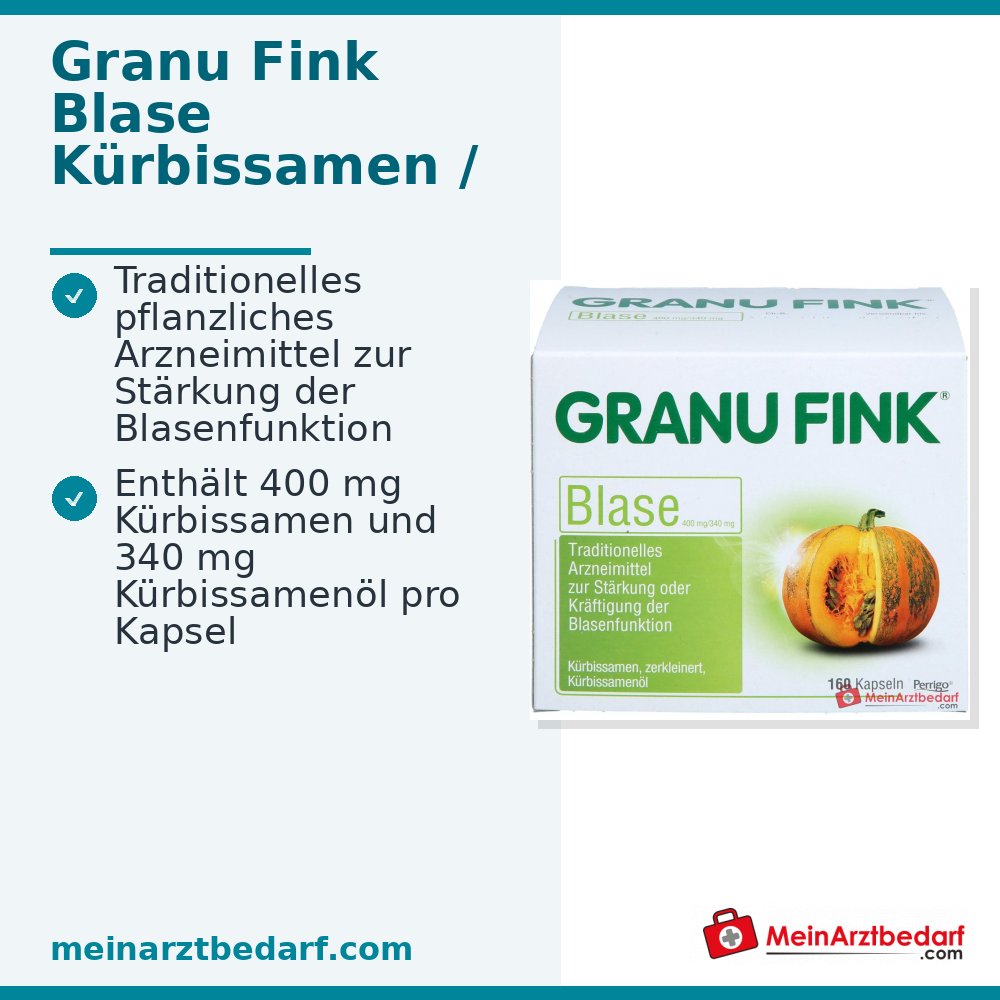 Granu Fink Blase Kürbissamen / Kürbissamenöl Hartkapseln, 100 St.