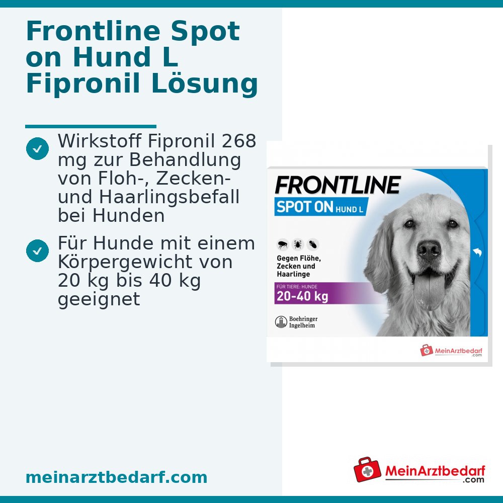 Frontline Spot On Hond 20-40 kg Fipronil pipetten 3 stuks