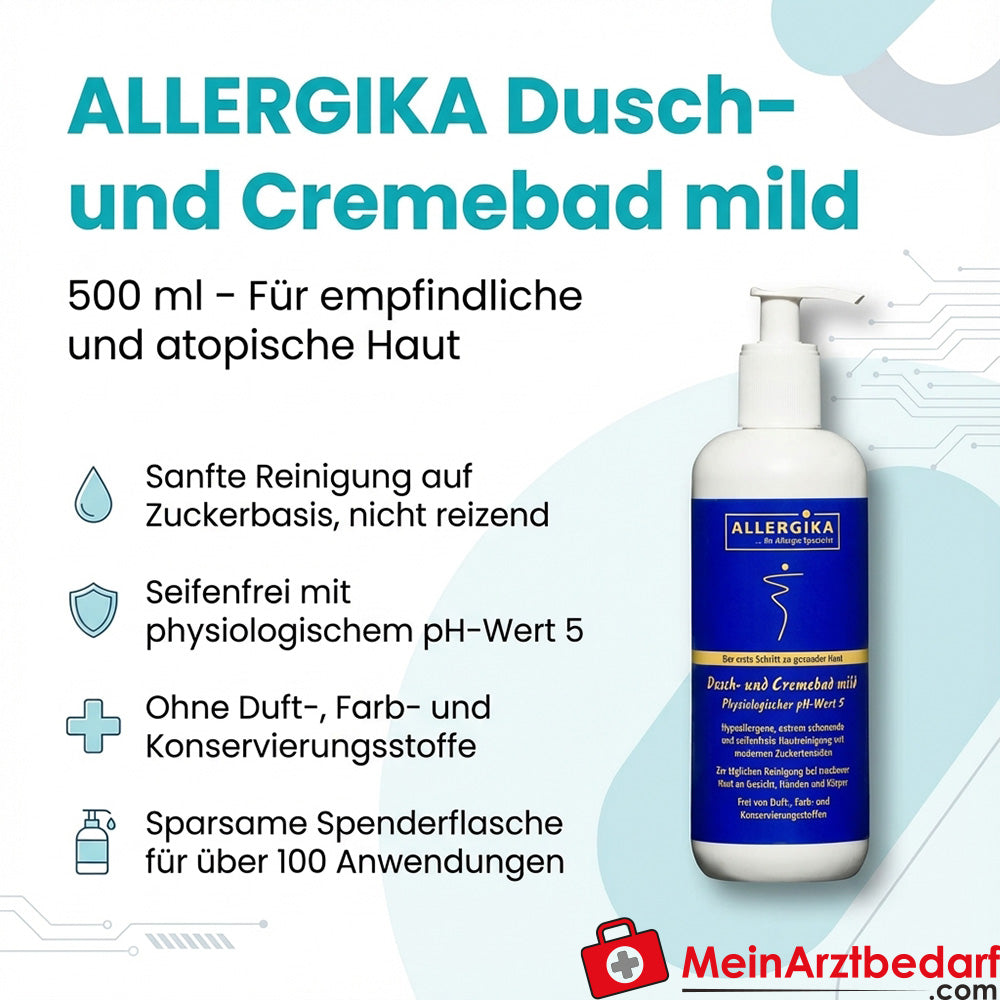 ALLERGIKA Bain douche et crème doux 500 ml pour peaux sensibles