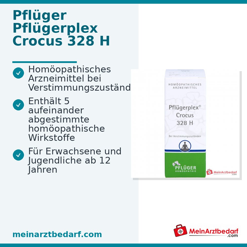 Pflügerplex Crocus 328 H Comprimés 100 pcs médicament homéopathique, ingrédients actifs 50 mg chacun