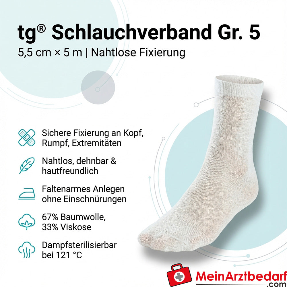 tg buisverband maat 5 (5,5 cm) 5 m, 1 st.