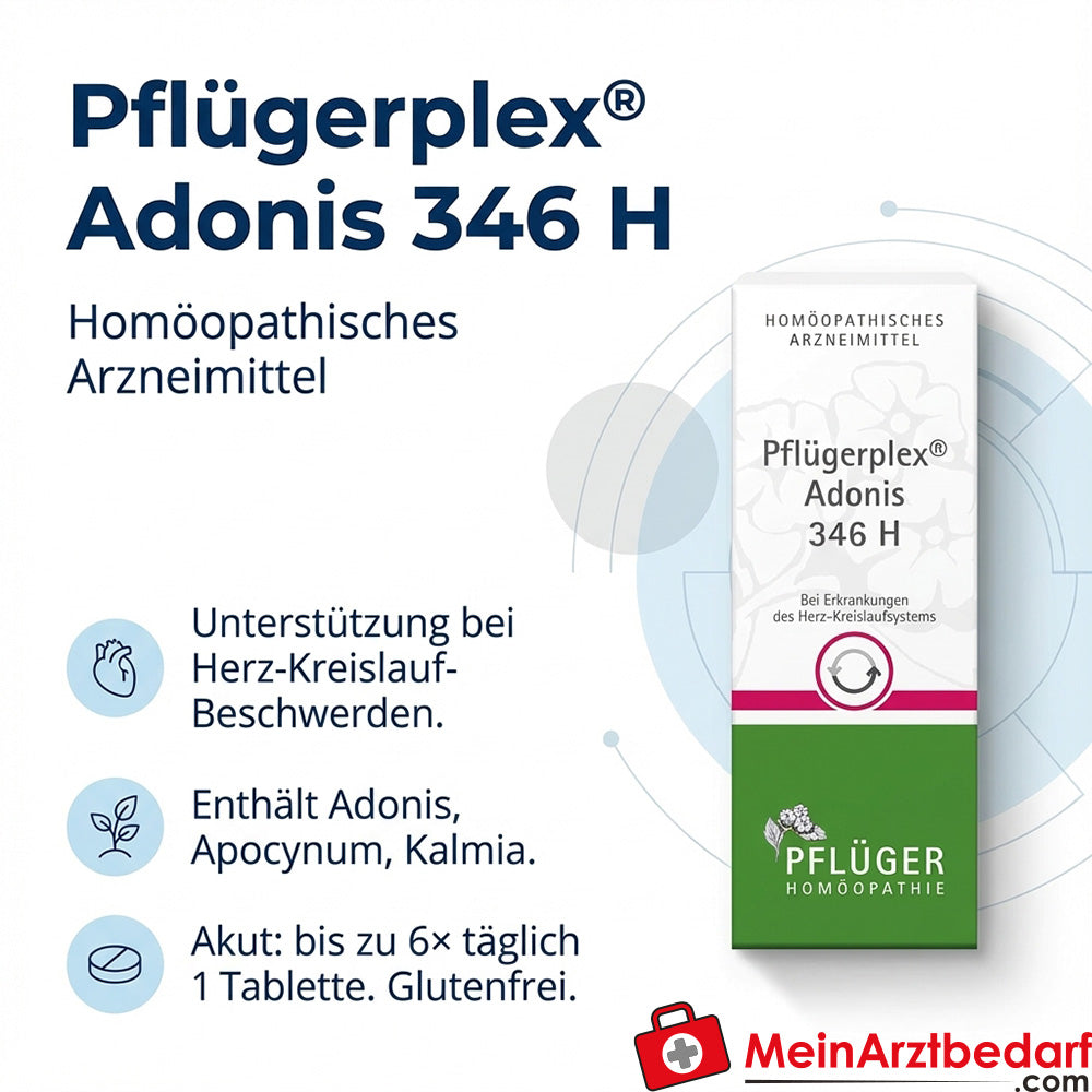 Pflügerplex Adonis 346 H – Adonis vernalis, Apocynum cannabinum, Kalmia latifolia Tabletten 100 St