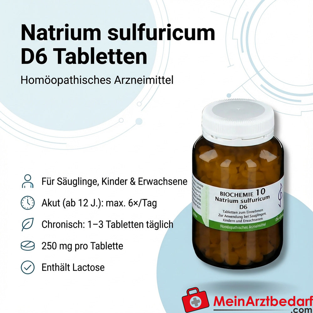 Bombastus Biochemie Natrium sulfuricum D6 250 mg Tabletten 10 Stück