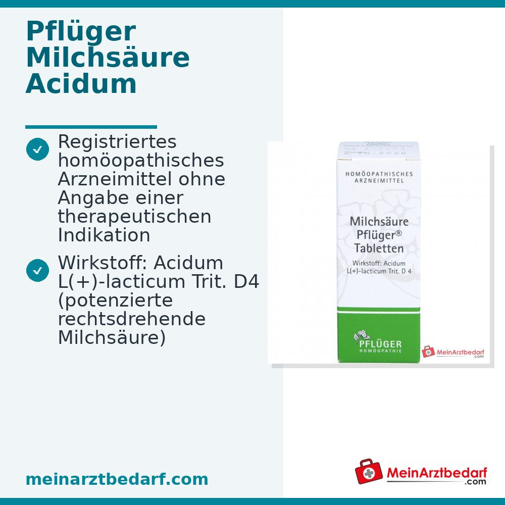 Pflüger Milchsäure Acidum L(+)-lacticum D4 compresse, 100 pz.