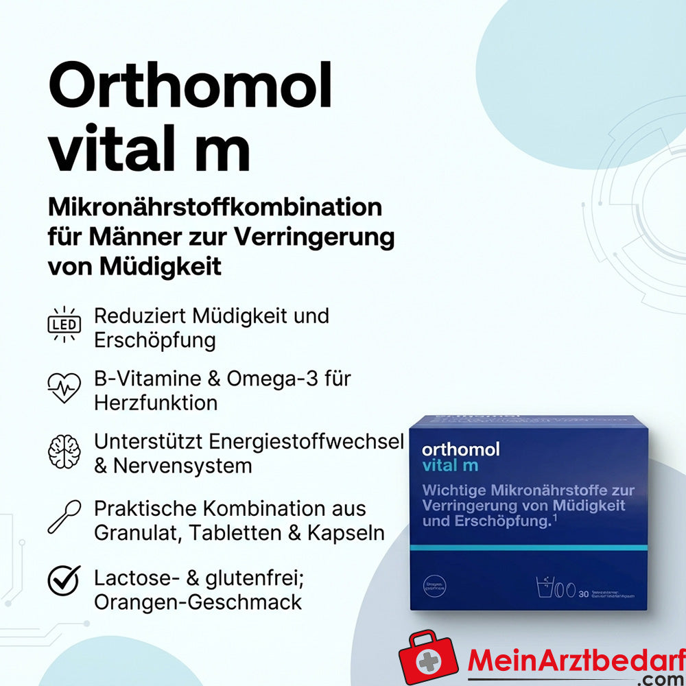 Orthomol Vital m multivitamine met B-vitaminen en omega-3 korrels/tabletten/capsules 30 st.