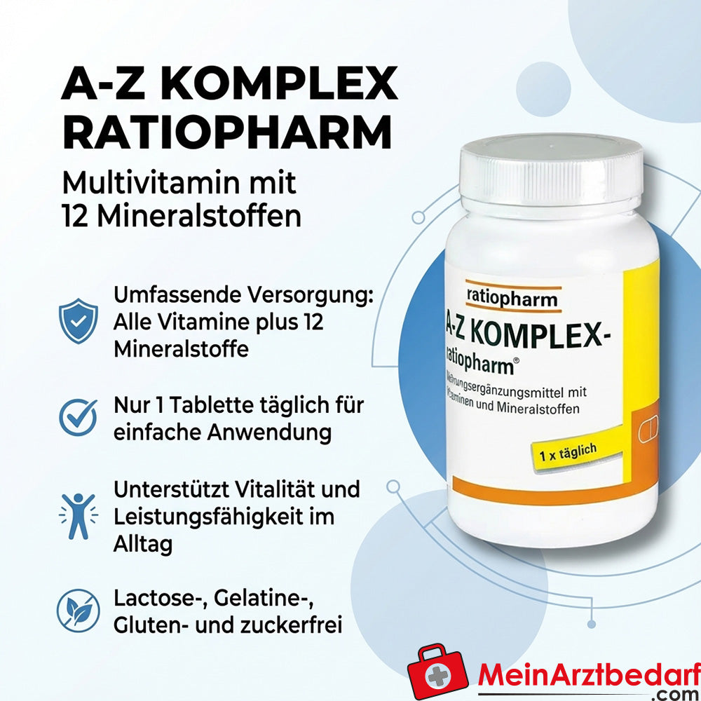 Ratiopharm A-Z KOMPLEX Multiwitamina z 12 minerałami tabletki 100 kapsułek