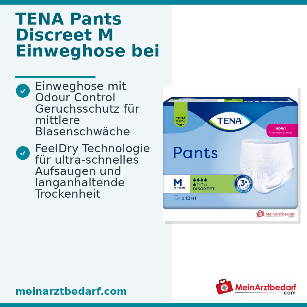 TENA Pants Discreet Einweghose Gr. M für mittlere Blasenschwäche