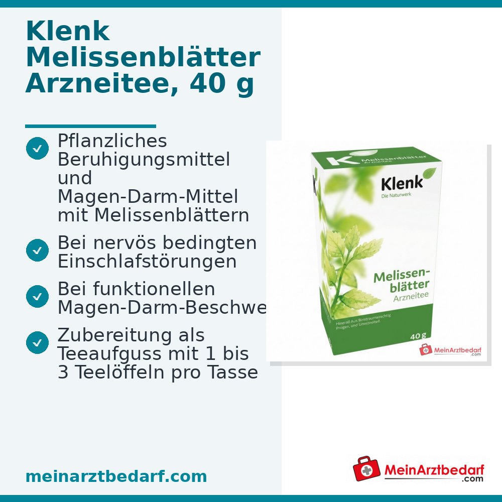 Klenk citroenmelisse bladeren thee 1000 mg theeaftreksel