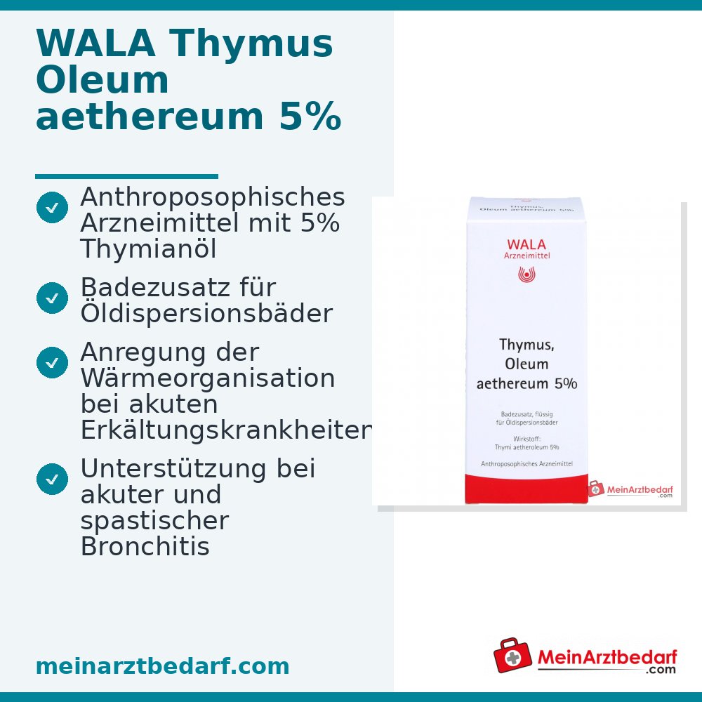 WALA Thymus Oleum aethereum 5% olejek tymiankowy do kąpieli, 100 ml