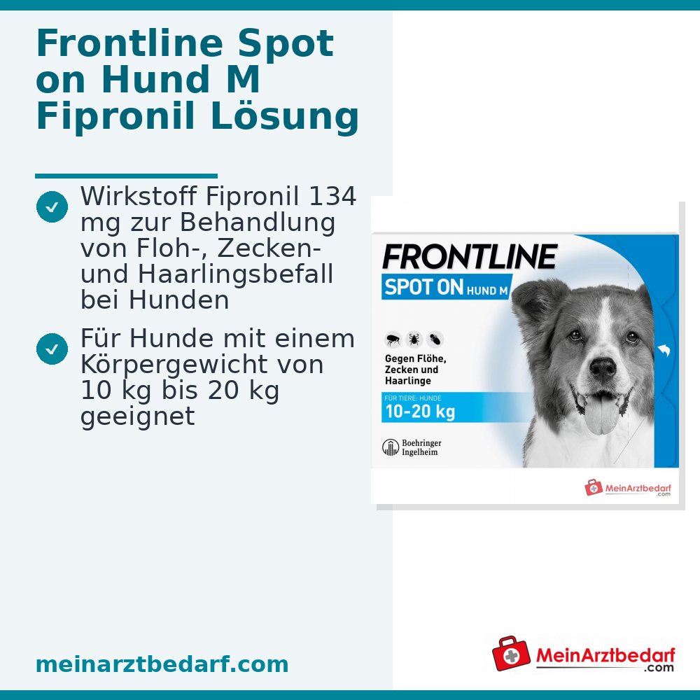 Frontline Spot On Fipronil Pipettes 6 pièces pour chiens 2-40 kg