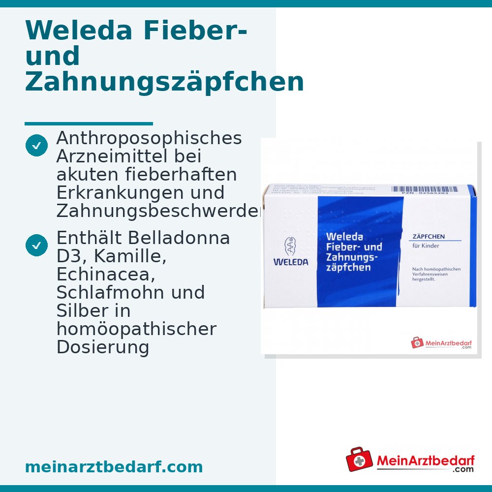 Weleda supposte per febbre e dentizione, 10 pz.