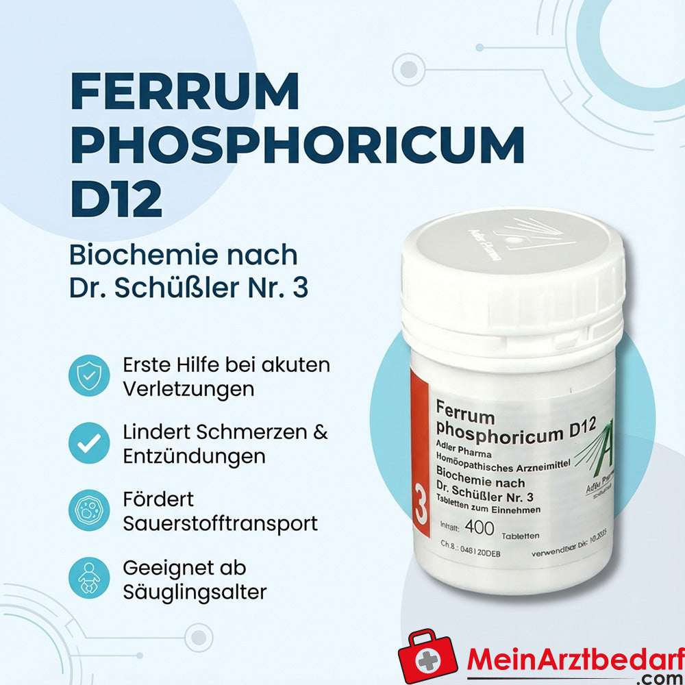 Adler Pharma Ferrum phosphoricum D12 250 mg tabletki