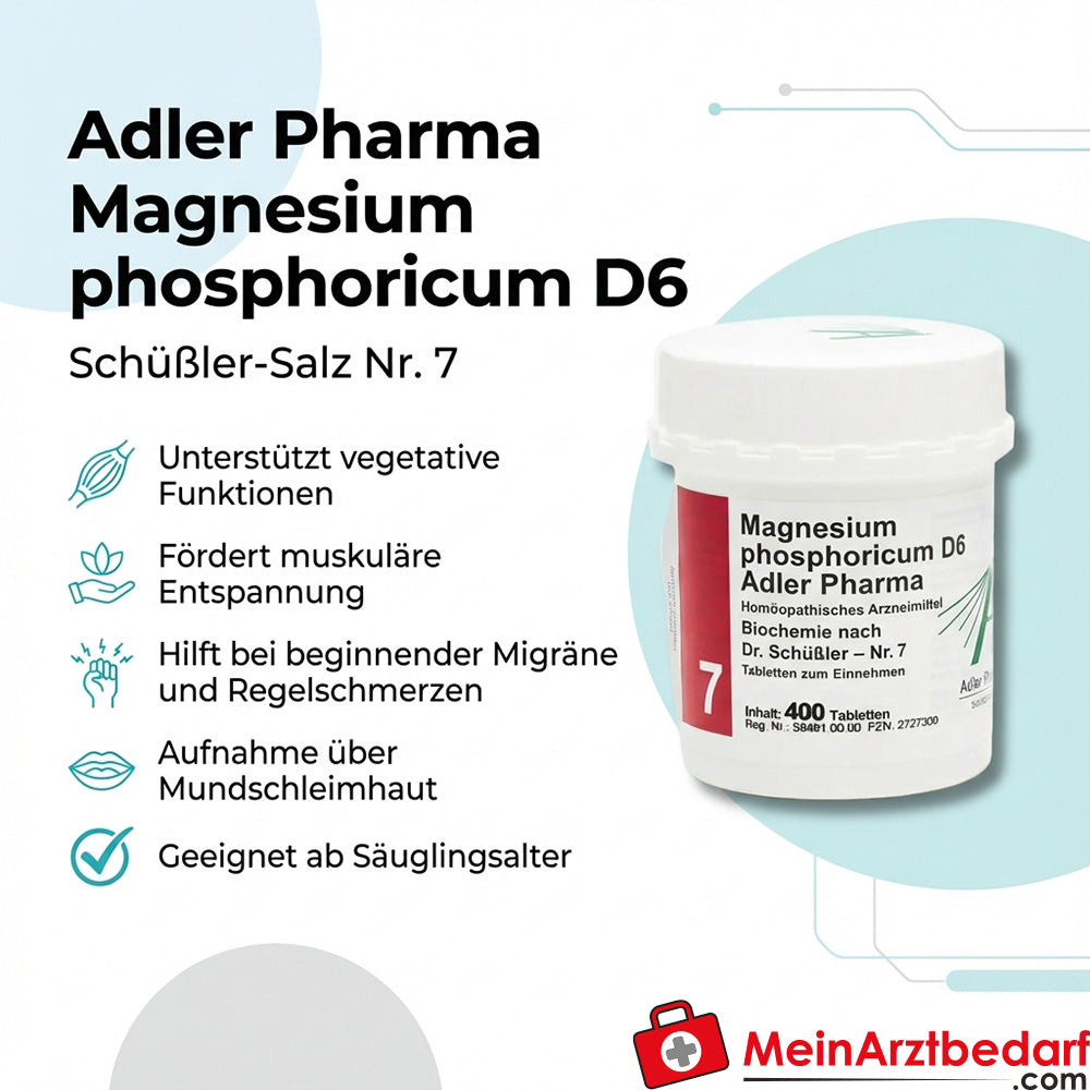 Adler Pharma Magnesium phosphoricum D6 (Schüßler Nr. 7) 250 mg Tabletten