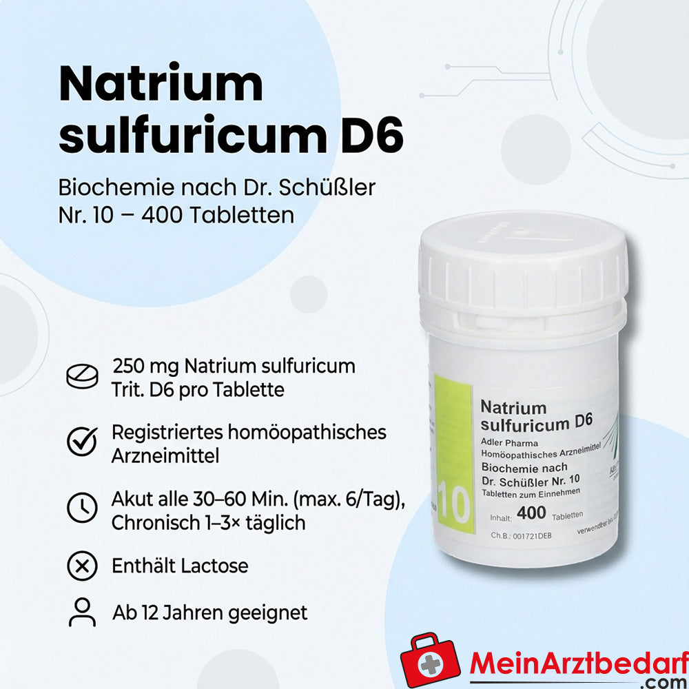 Adler Pharma Natrium sulfuricum D6 250 mg tabletki