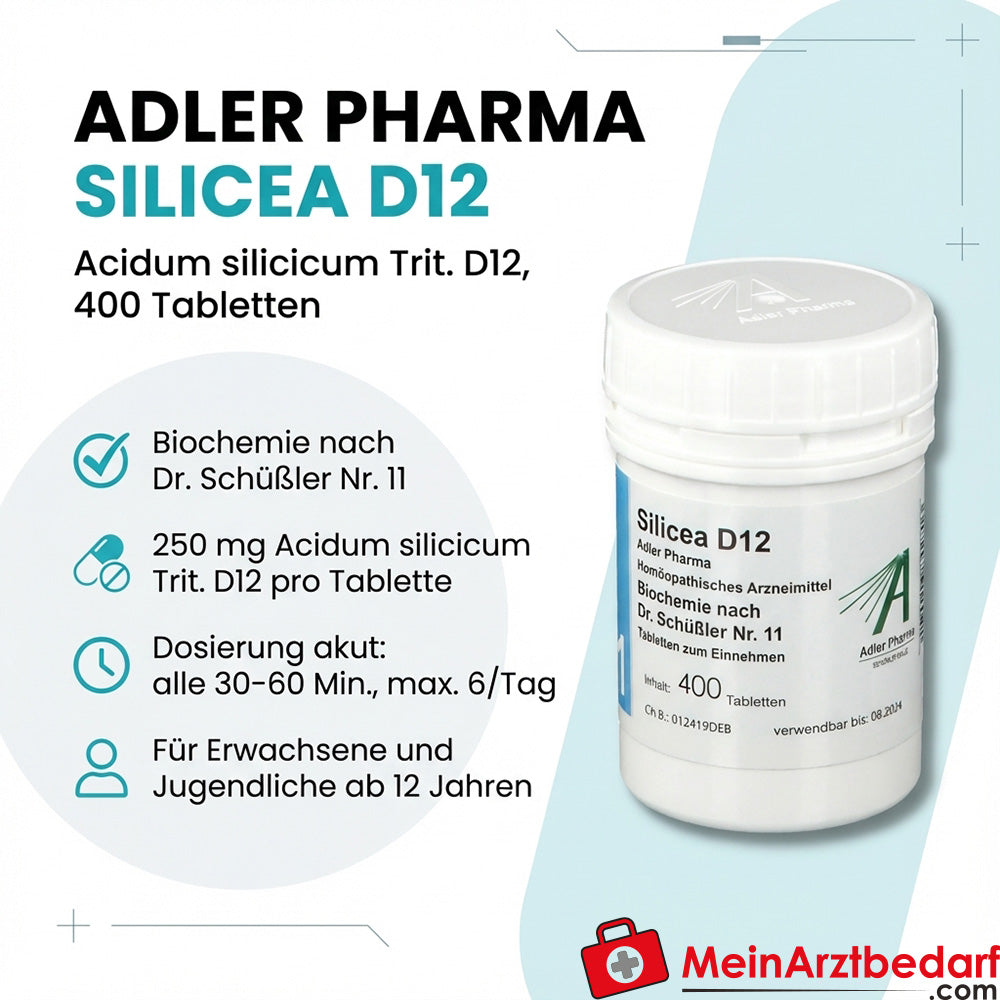 Adler Pharma Silicea D12 Acidum silicicum 250 mg tabletki