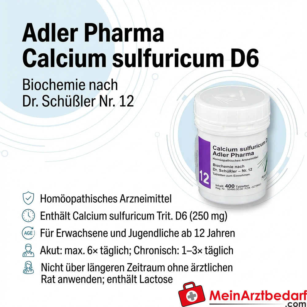 Adler Pharma Calcium sulfuricum D6 250 mg comprimés