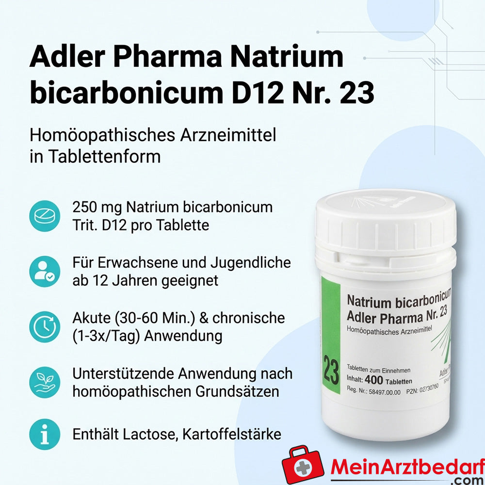 Adler Pharma Natrium bicarbonicum D12 250 mg comprimés n° 23