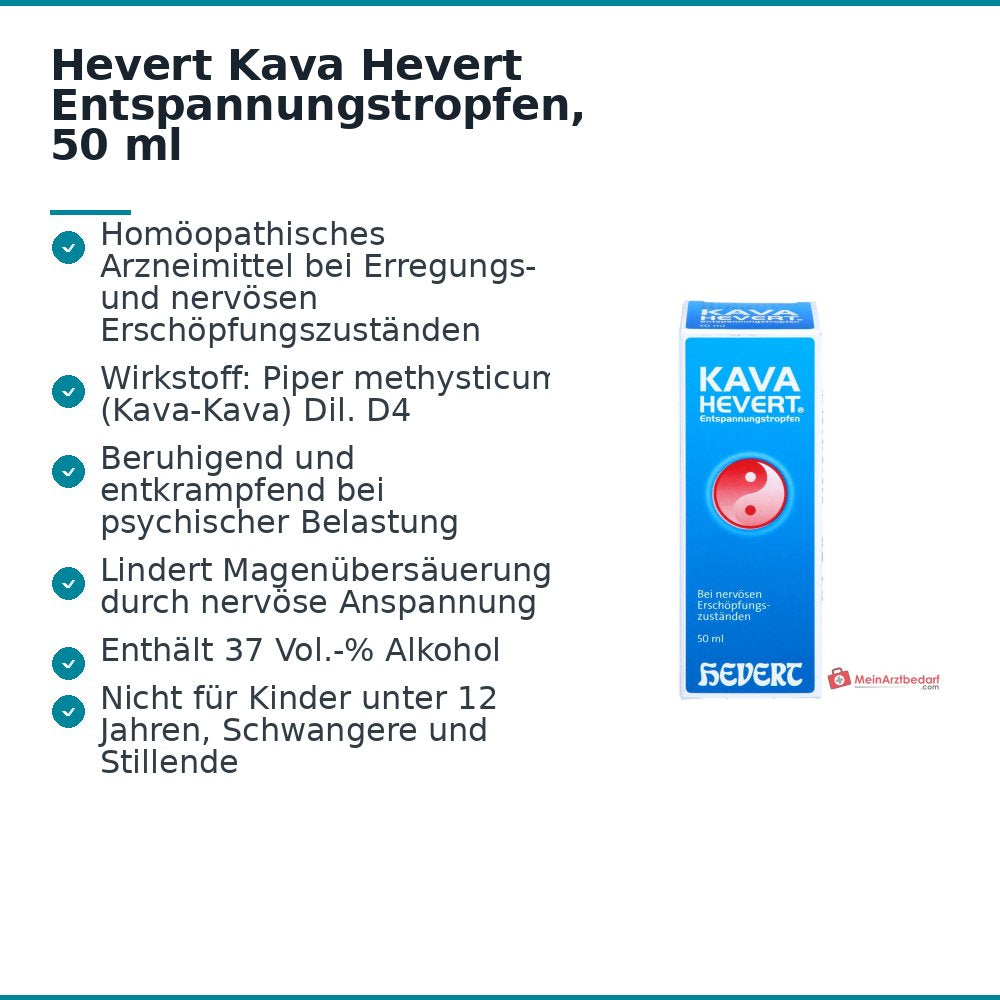 Hevert Kava gouttes relaxantes, 50 ml