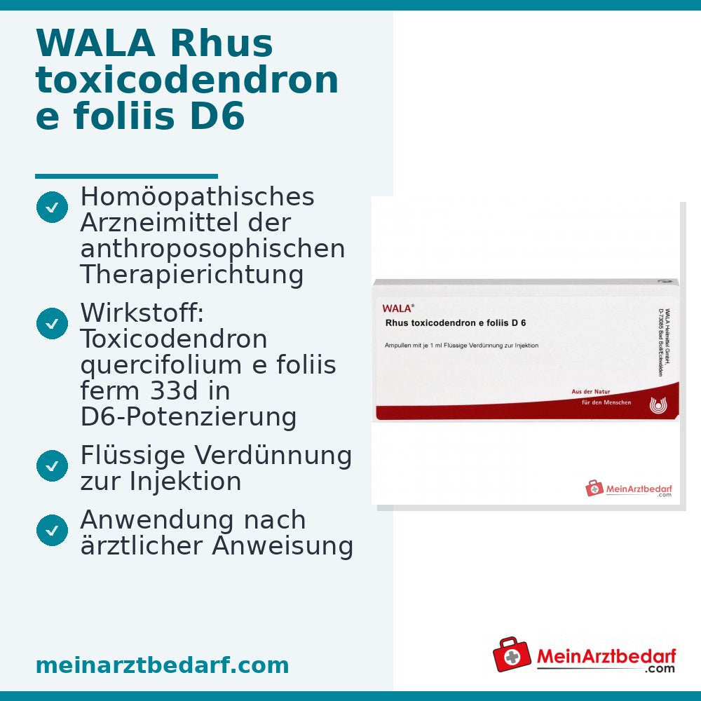 WALA Rhus toxicodendron e foliis D6 fiale, 10 pezzi