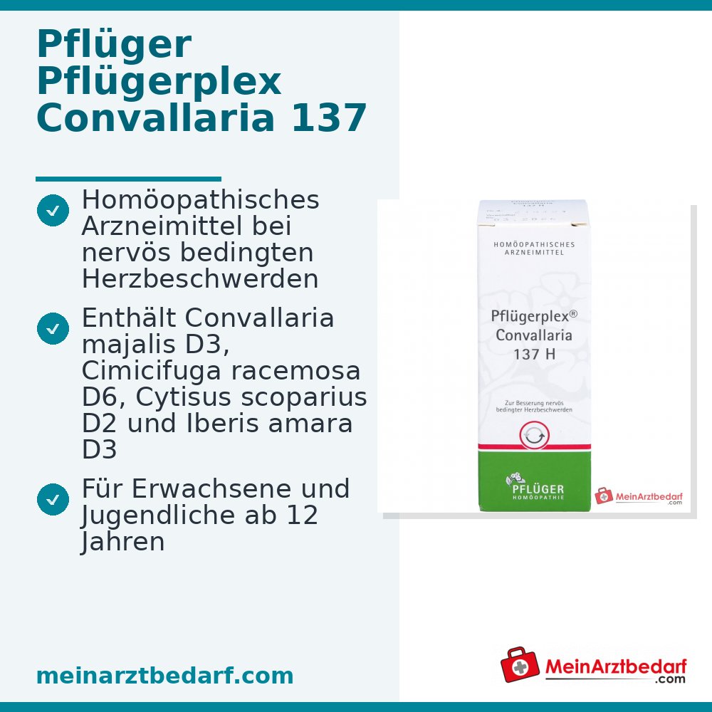 Pflügerplex Convallaria 137 H gouttes médicament homéopathique avec Convallaria majalis D3