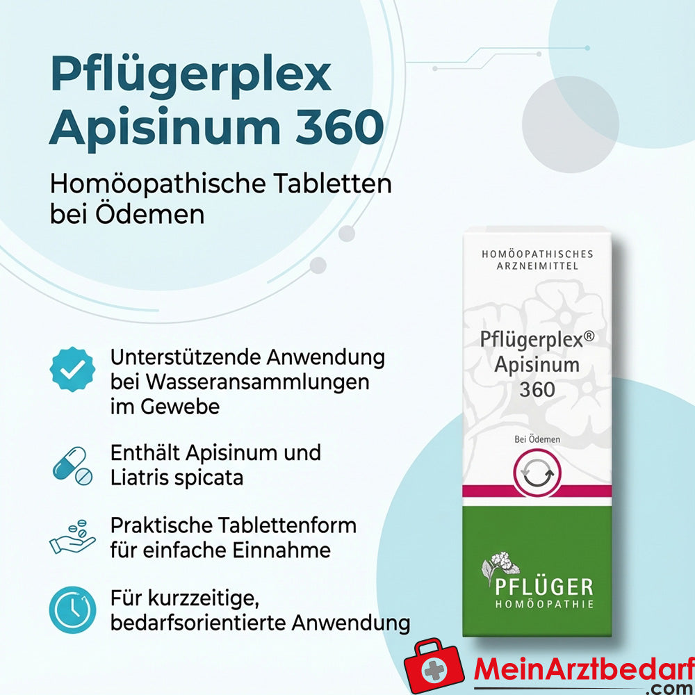 Pflügerplex Apisinum 360 Apisinum / Apocynum cannabinum / Crataegus / Liatris spicata / Prunus spinosa / Strophanthus gratus tabletten, 100 st.