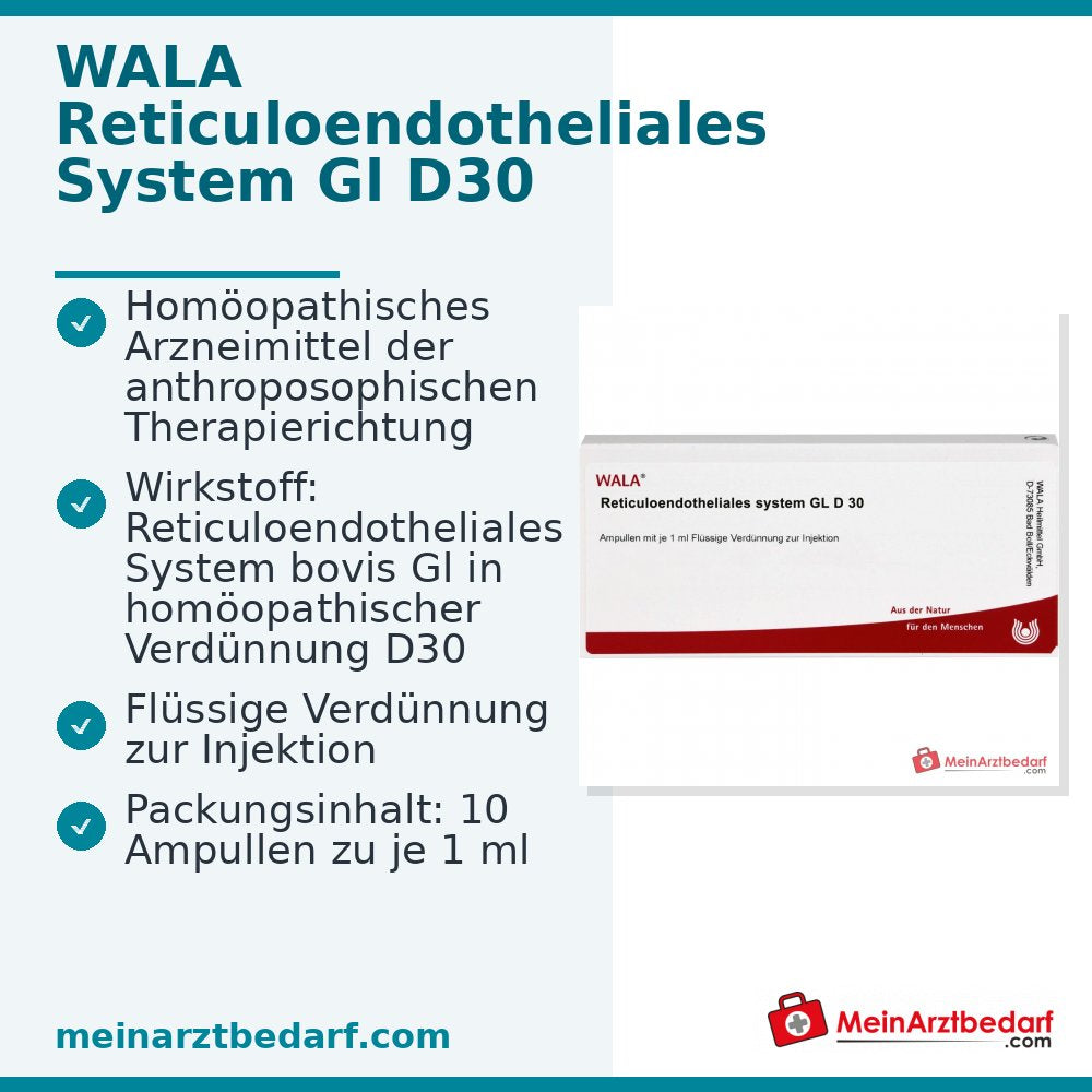 WALA Reticuloendotheliaal Systeem Gl D30 Ampullen, 10 x 1 ml