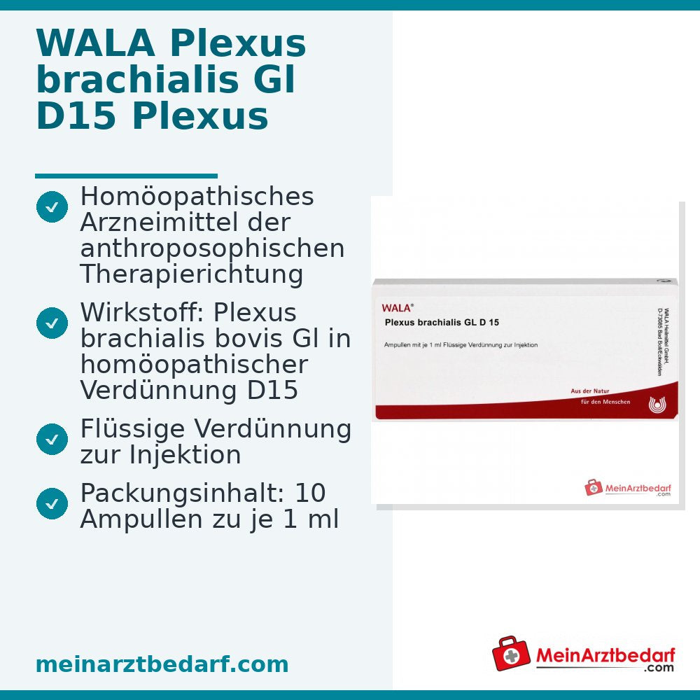WALA Plexus brachialis Gl D15 Plexus brachialis bovini Fiale, 10 x 1 ml