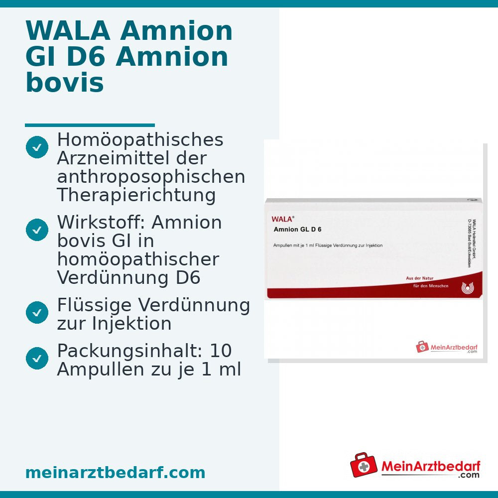 WALA Amnion GI D6 Amnion bovino Fiale, 10 x 1 ml