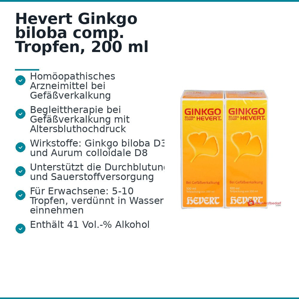 Hevert Ginkgo biloba comp. Tropfen, 200 ml