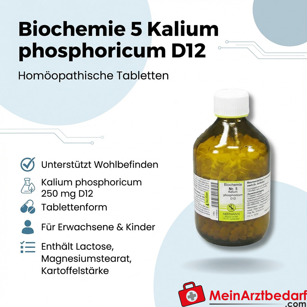 Nestmann Środek biochemiczny nr 5 Kalium phosphoricum D12 tabletki, 100 szt.