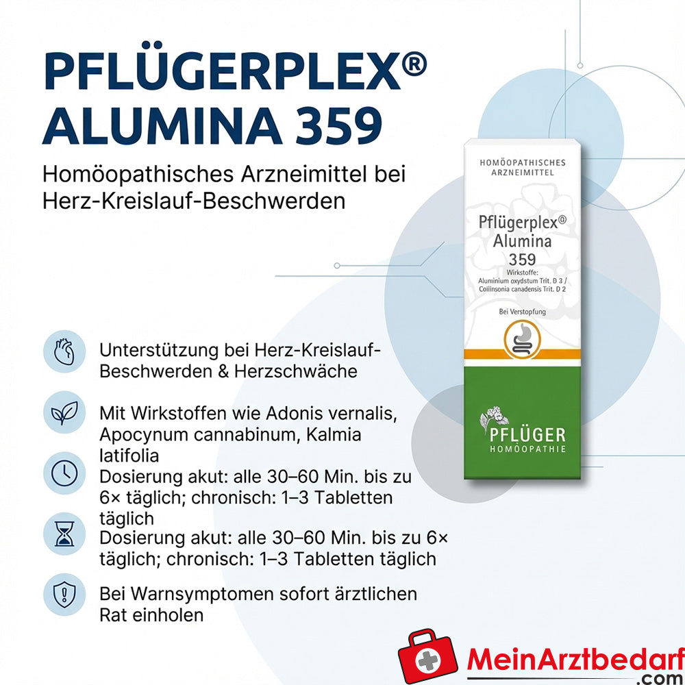 Pflüger Pflügerplex Alumina 359 Aluminium oxydatum / Collinsonia canadensis Tabletten, 100 St.