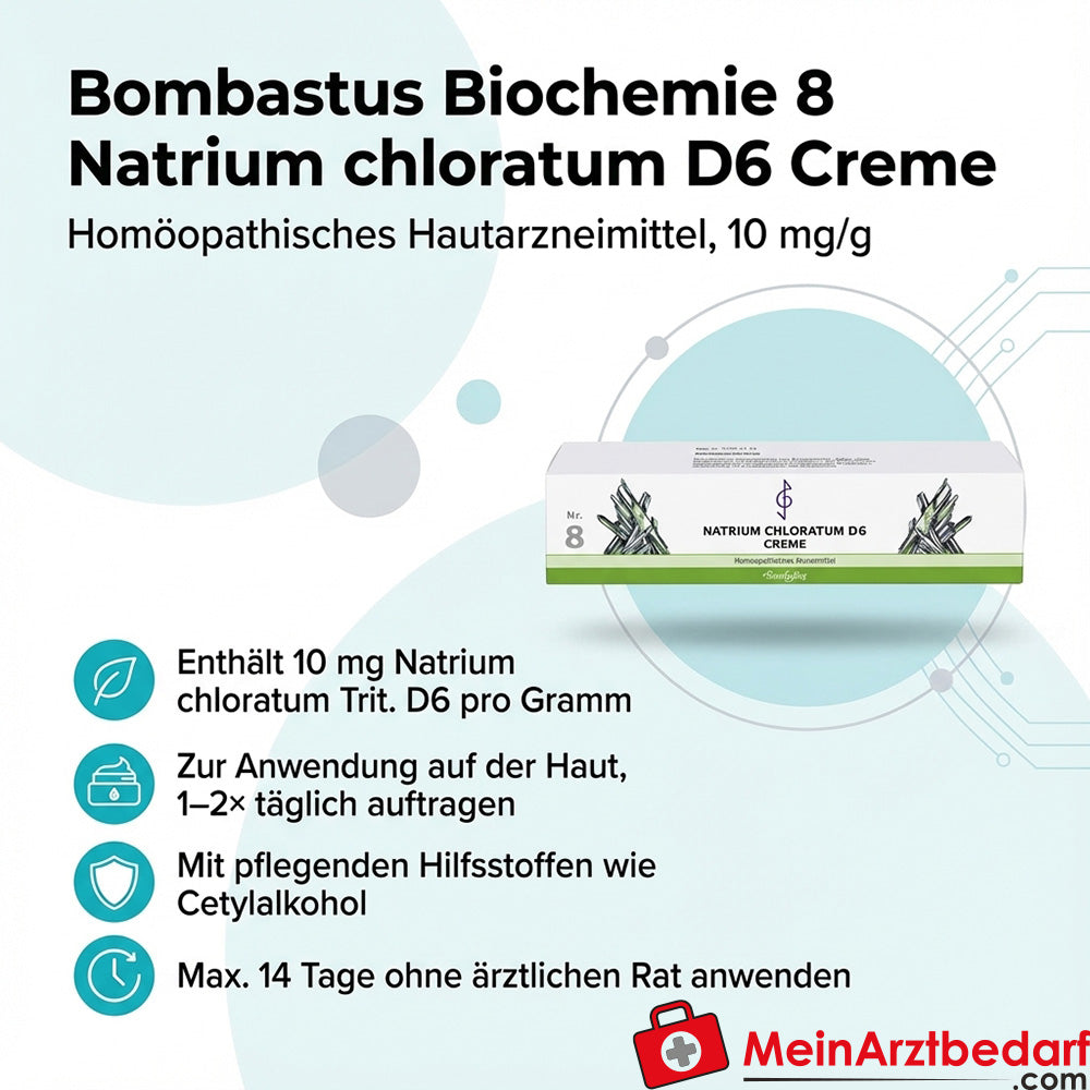 Bombastus Biochimie 8 Natrium chloratum D6 crème 10 mg/g