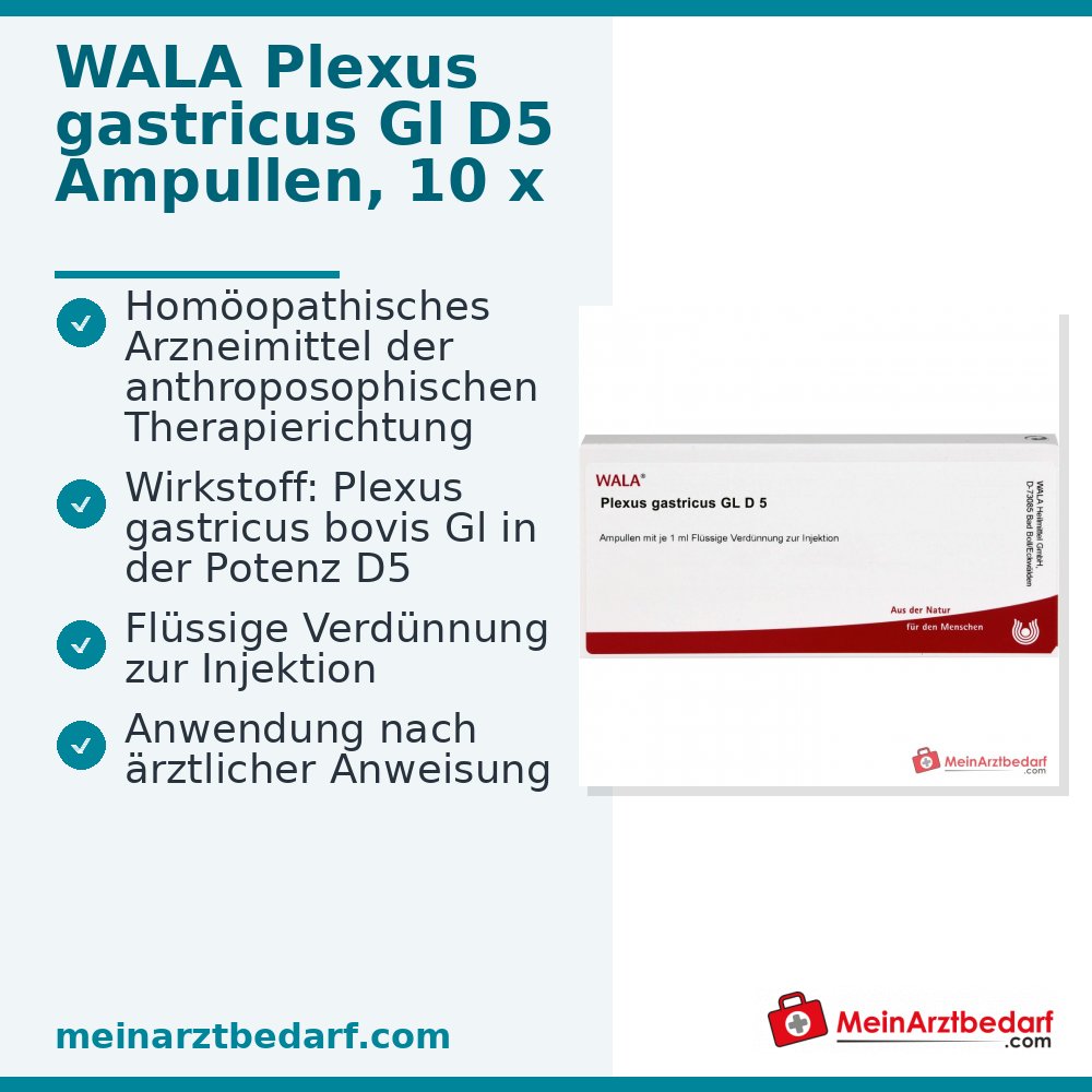 WALA Plexus gastricus Gl D5 ampullen, 10 x 1 ml