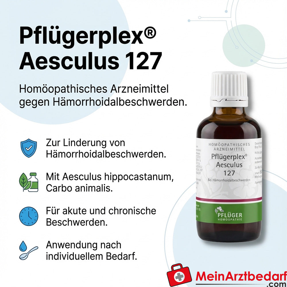 Pflügerplex Aesculus 127 homeopathisch geneesmiddel Aesculus hippocastanum, Carbo animalis, Scrophularia nodosa