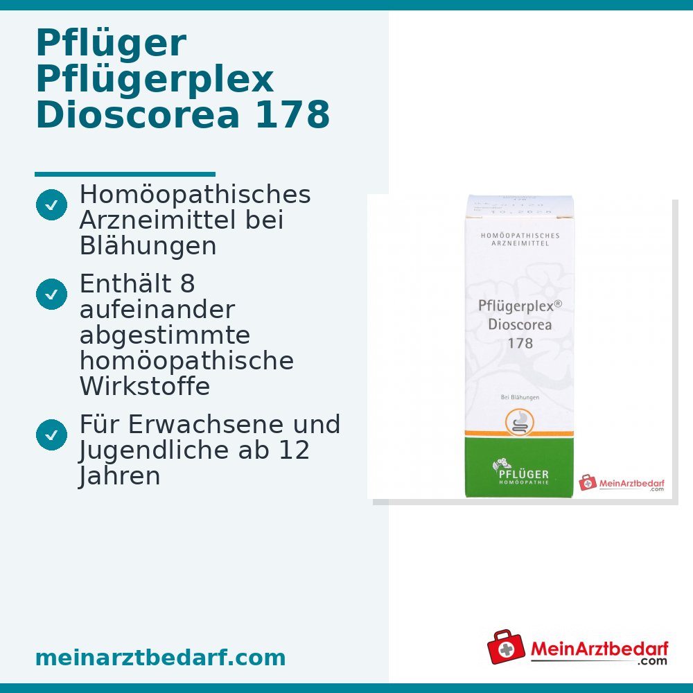 Pflügerplex Dioscorea 178 avec Carbo vegetabilis et Lycopodium en granules