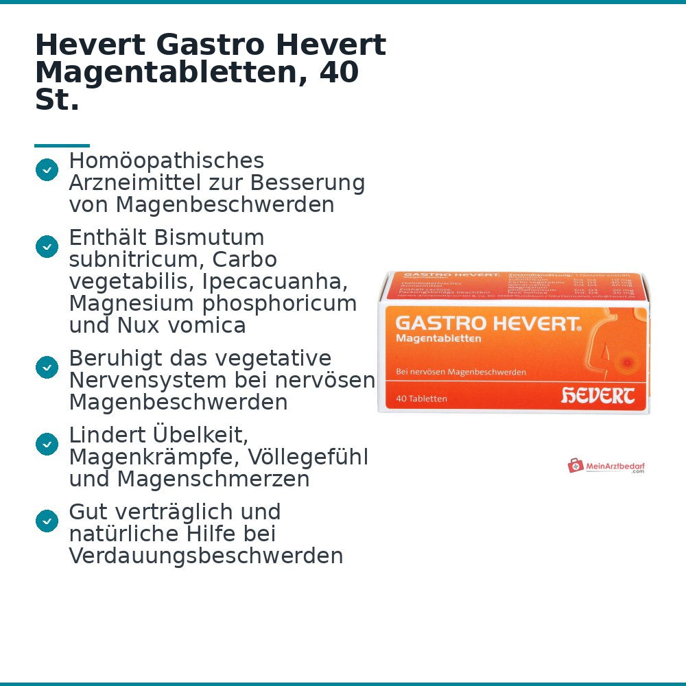 Hevert Gastro Magentabletten, 40 St.