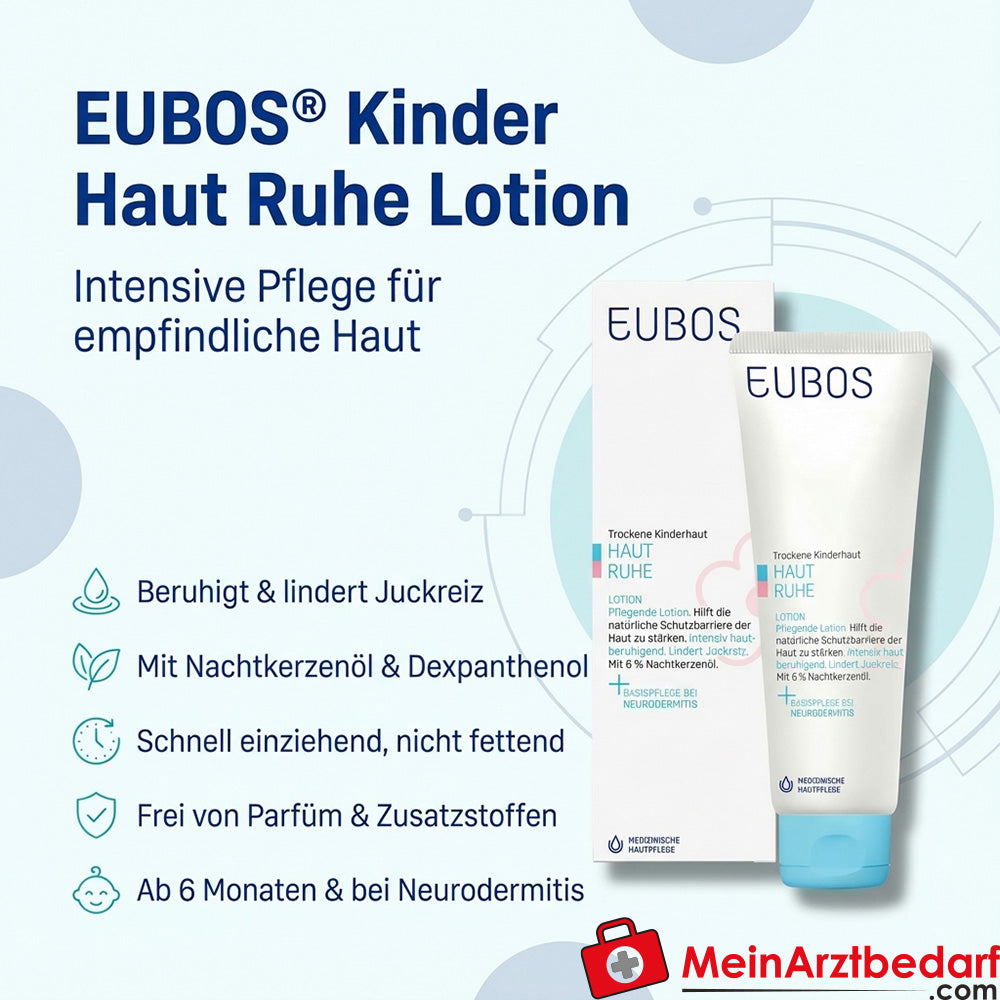 EUBOS Lotion de repos pour la peau des enfants Huile d'onagre Dexpanthénol 125 ml