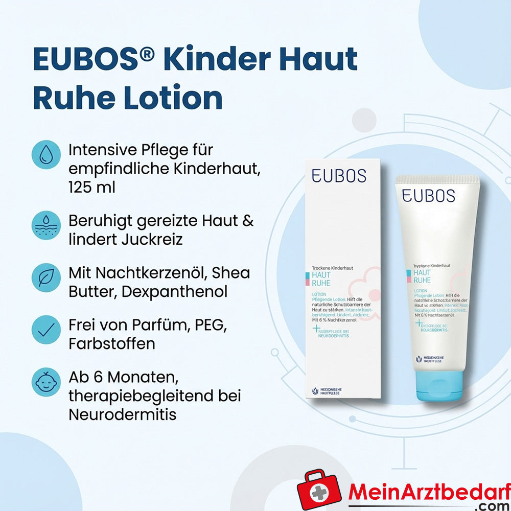EUBOS Lotion de repos pour la peau des enfants Huile d'onagre Dexpanthénol 125 ml