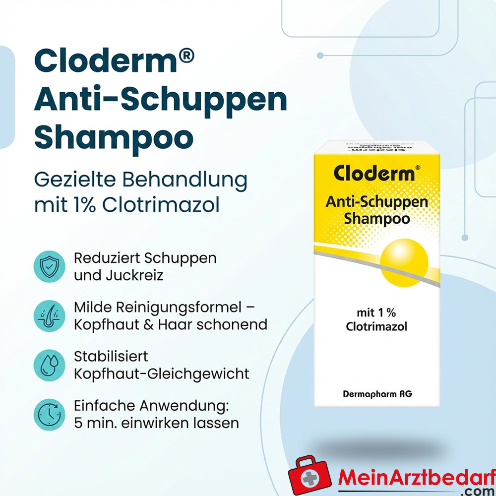 Cloderm Antiroosshampoo Clotrimazol 1% 100 ml