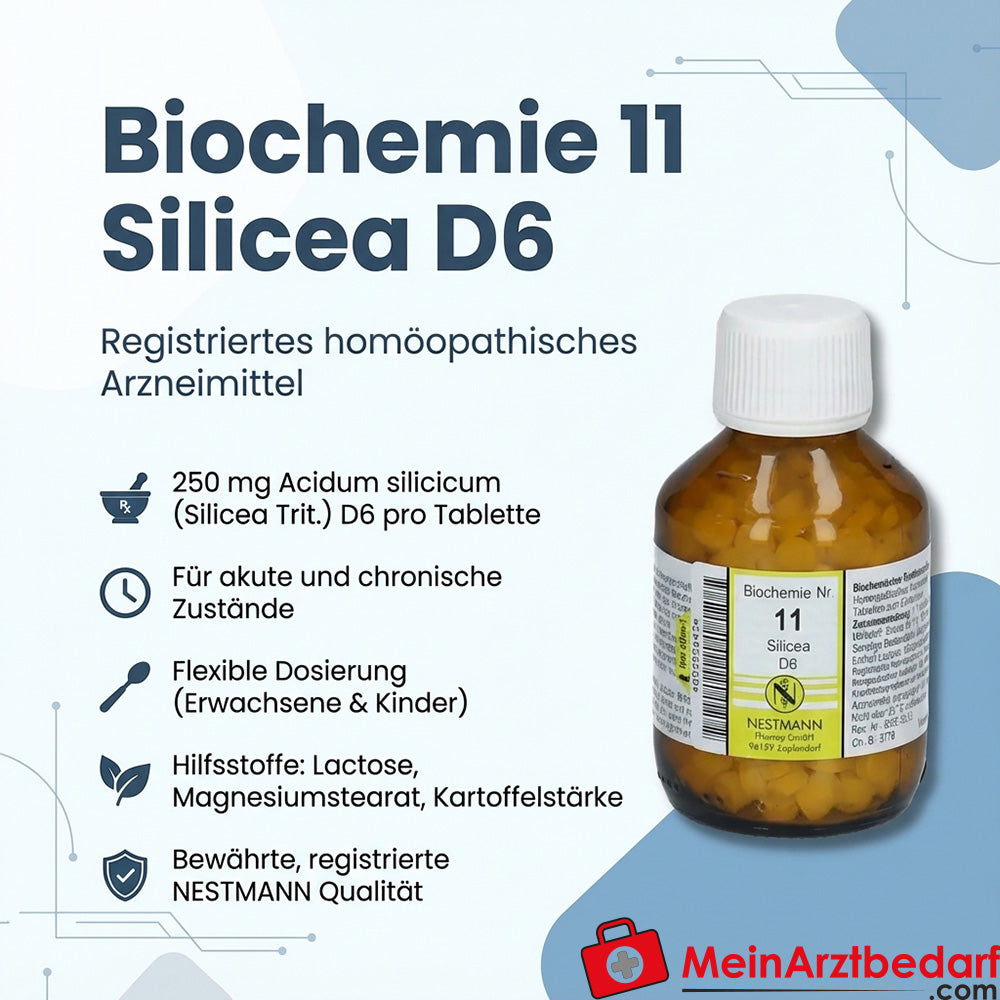 Biochemie 11 Silicea D6 Tabletten 250 mg 100 Stück