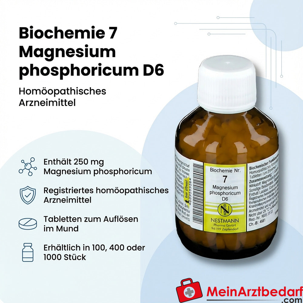 Biochemie 7 Magnesium phosphoricum D6 Tabletten 250 mg 100/400/1000 stuks